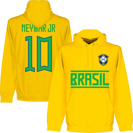 Brazilië Neymar JR 10 Hoodie - Geel - Kinderen - 128