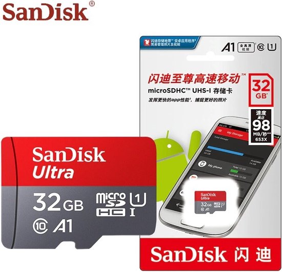SanDisk Ultra Micro SDXC 128GB - UHS1 & A1 - met adapter
