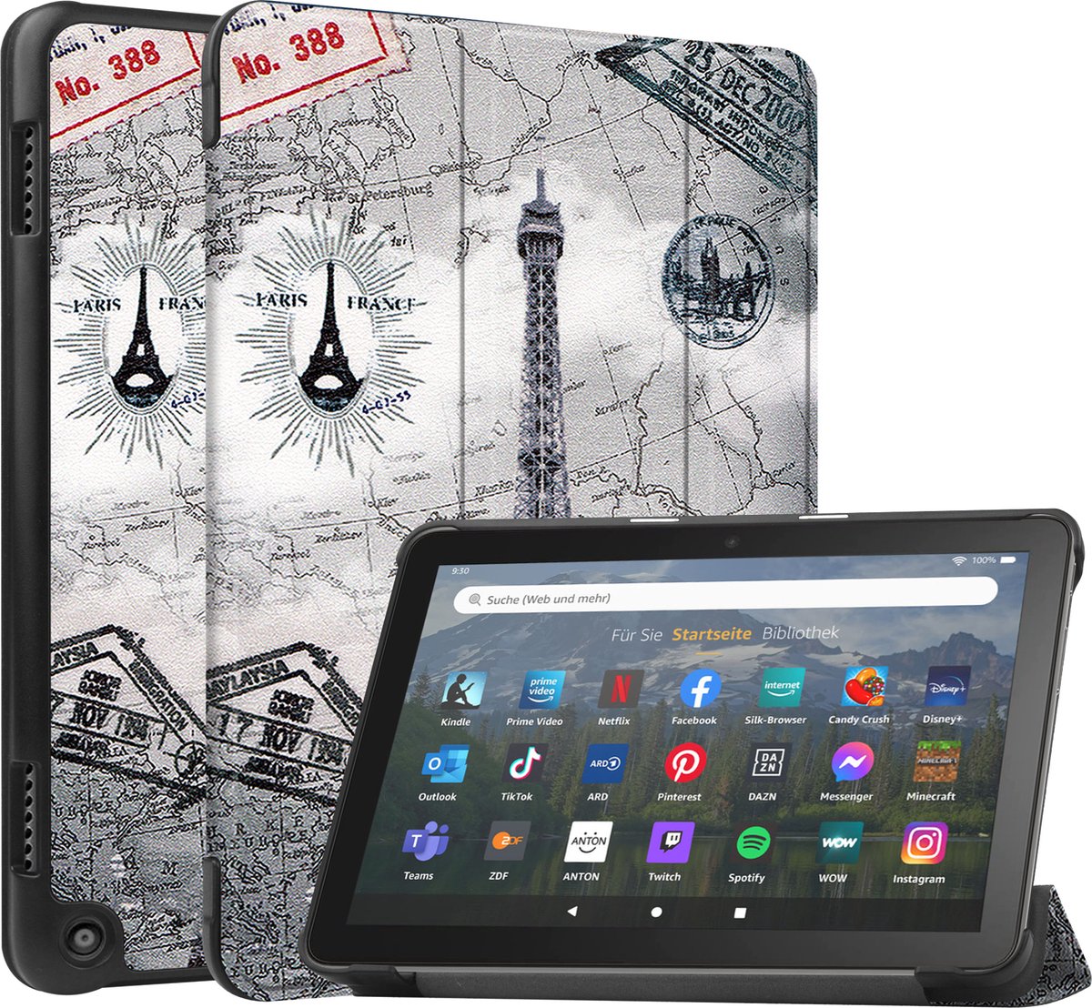 Case2go - Housse pour tablette compatible avec Amazon Fire 8 HD (2022) -  Housse à... | bol.com