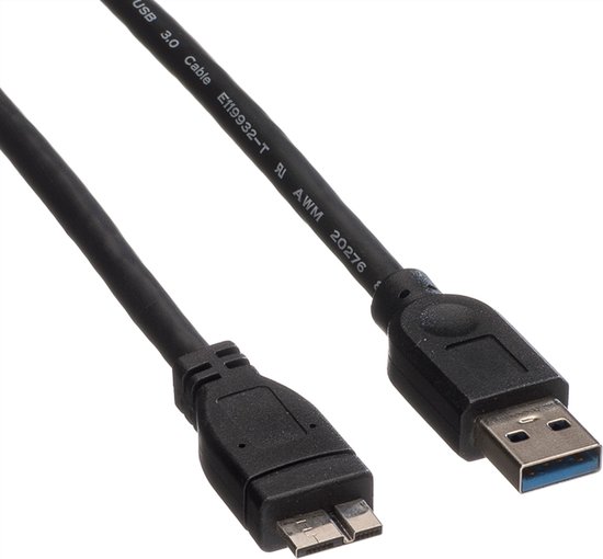 USB3. 0 câble USB A-micro B USB noir - 0, 15 mètres | bol