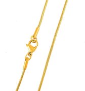 Slangenketting staal 80cm 1.5mm goudkleurig