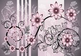 Fotobehang Flower Floral Pattern | XL - 208cm x 146cm | 130g/m2 Vlies