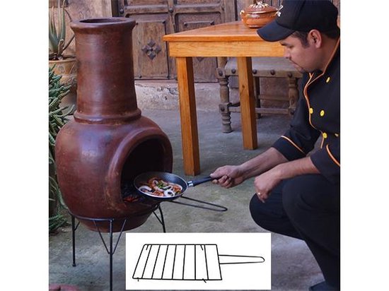 Grille Sol-y-Yo Grill pour cheminée d'extérieur mexicaine Sol-y-Yo Chimenea  105 cm | bol.com