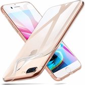 Ultra thin geschikt voor Apple iPhone 8 Plus / 7 Plus case transparant silicone + gratis glazen Screenprotector