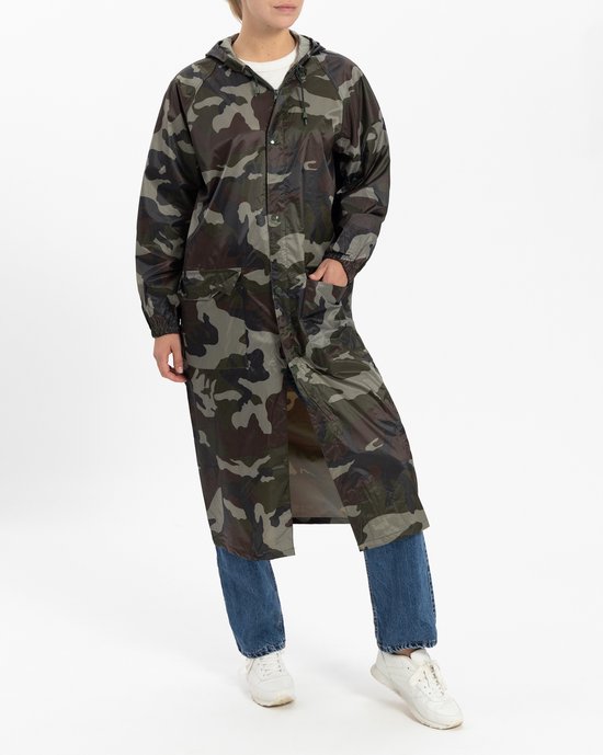 JC Blue Trenchcoat – Camouflage – Regenjas dames – Regenjas Heren - waterdicht - Maat L