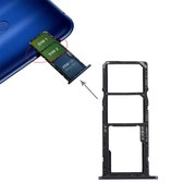 Let op type!! SIM-kaart lade + micro SD-kaart lade voor Huawei Honor 8C (blauw)