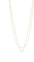 Necklace double chain heart
