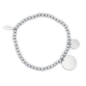 Bracelet ball beads small disc pendants