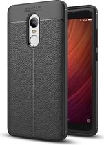 Litchi TPU Case - Xiaomi Redmi Note 4 / Note 4X - Zwart