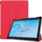 Tablet hoes geschikt voor Lenovo Tab P10 - Tri-fold Book Case - Rood