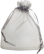 Organza Zakjes (7 x 9 cm) Silver Grey (25 Stuks)