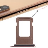 Dubbel SIM-kaartvak voor iPhone XS Max (dubbele simkaart) (goud)