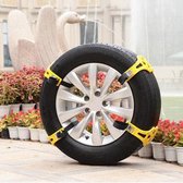 8 stks auto sneeuw band antislip kettingen voor familie auto (geel)