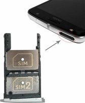 2 SIM-kaartvak + Micro SD-kaartvak voor Motorola Moto Z Play (zilver)