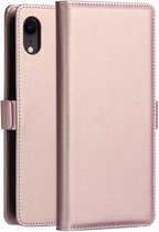DZGOGO MILO Series PC + PU horizontaal flip lederen tas voor iPhone XR, met houder & kaartsleuf en portemonnee (rose goud)