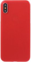 GadgetBay Rood iPhone X hoesje red doorzichtig TPU case