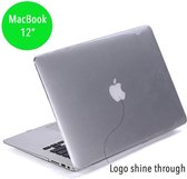 Lunso Geschikt voor MacBook 12 inch cover hoes - case - glanzend transparant