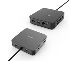 i-Tec - USB-C HDMI Dual DP Docking Station zonder oplader