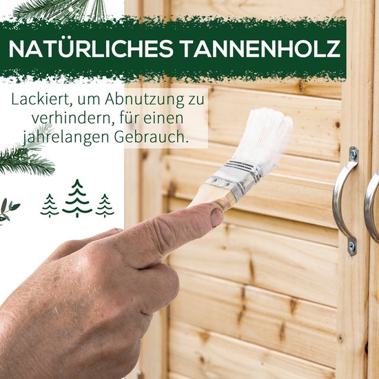 Outsunny Gartenschrank avec galvanisé Griffen und erhöhtem Edge 84B-629