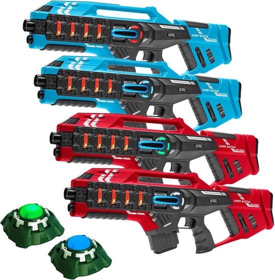 Ensemble de laser game Light Battle Connect - 4 Mega Blasters + 4 gilets de  laser tag