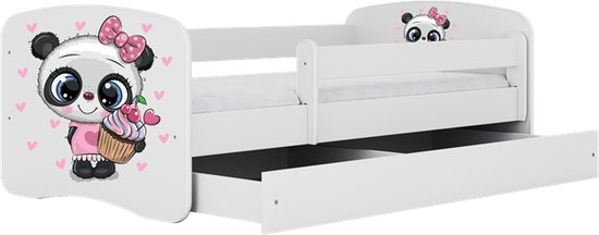Kocot Kids - Bed babydreams wit panda met lade zonder matras 160/80 - Kinderbed