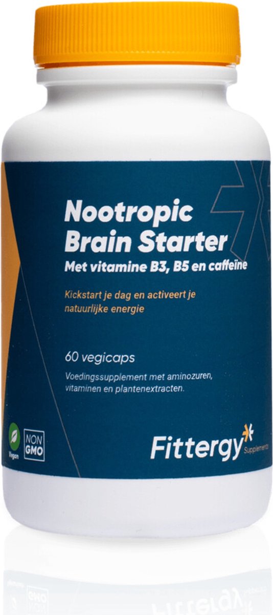 Fittergy Supplements - Nootropic Brain Starter - 60 capsules - Met vitamine B3 en B5 - Nootropics - vegan - voedingssupplement