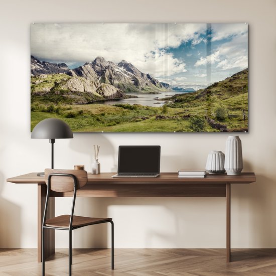 Berg area Glas 120x80 cm - Tirage photo sur Glas (décoration murale en plexiglas)