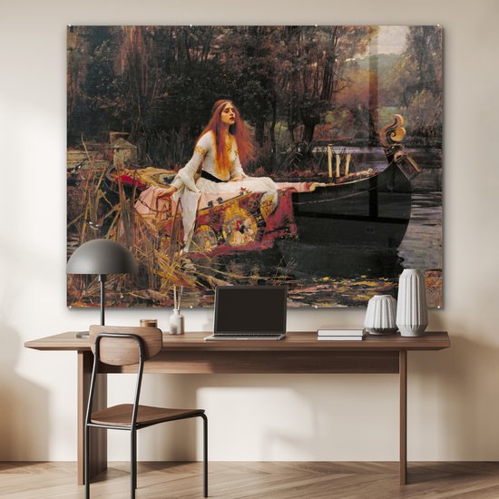 Peinture sur verre - La dame de shalott - peinture de John William Waterhouse - 160x120 cm - Peintures sur Verre Peintures - Photo sur Glas
