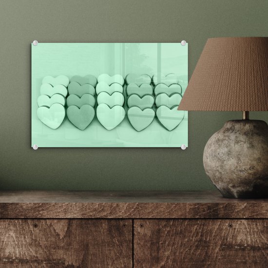 Peinture sur Verre - Hartjes Vert Menthe - 30x20 cm - Peintures sur Verre Peintures - Photo sur Glas