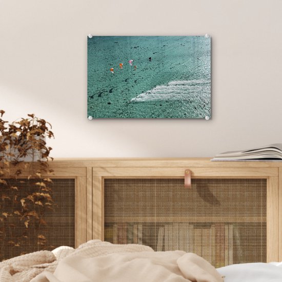 Peinture sur Verre - Gens Kitesurf sur l'Océan - 30x20 cm - Peintures sur Verre Peintures - Photo sur Glas