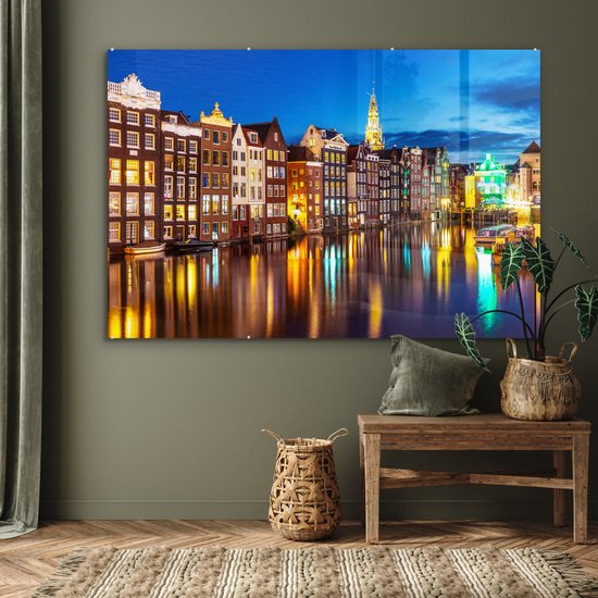 Peinture sur Verre - Lumière - Reflet - Amsterdam - 150x100 cm - Peintures sur Verre Peintures - Photo sur Glas