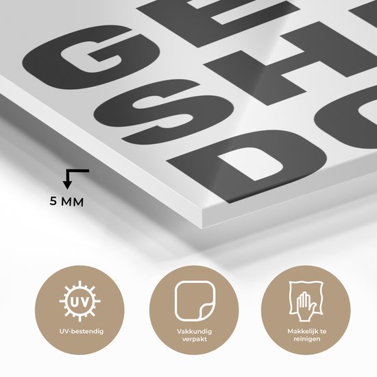 MuchoWow® Peinture sur Verre - Citations - Proverbes - Get shit done - 100x150 cm - Peintures sur Verre Peintures - Photo sur Glas