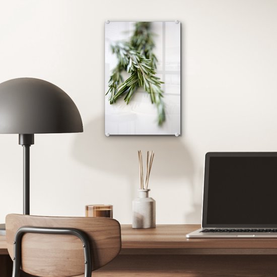 Brindilles de plexiglas de romarin 20x30 cm - petit - Tirage photo sur Glas (décoration murale en plexiglas)
