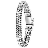 Zilveren armband fantasieschakel