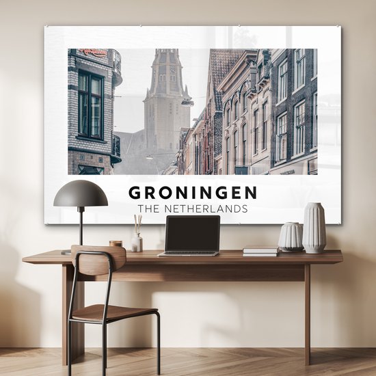 Peinture sur Verre - Groningen - Pays- Nederland - Tour - 180x120 cm - Peintures sur Verre Peintures - Photo sur Glas