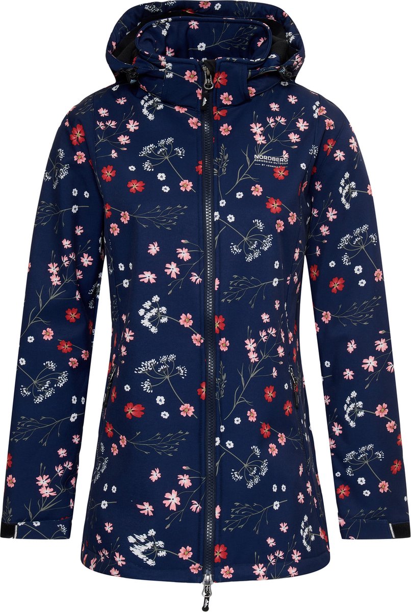 Nordberg Flower Softshell Outdoor Zomerjas Dames Blauw