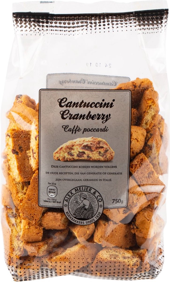Alex Meijer Cantuccini cranberry - Zak 750 gram