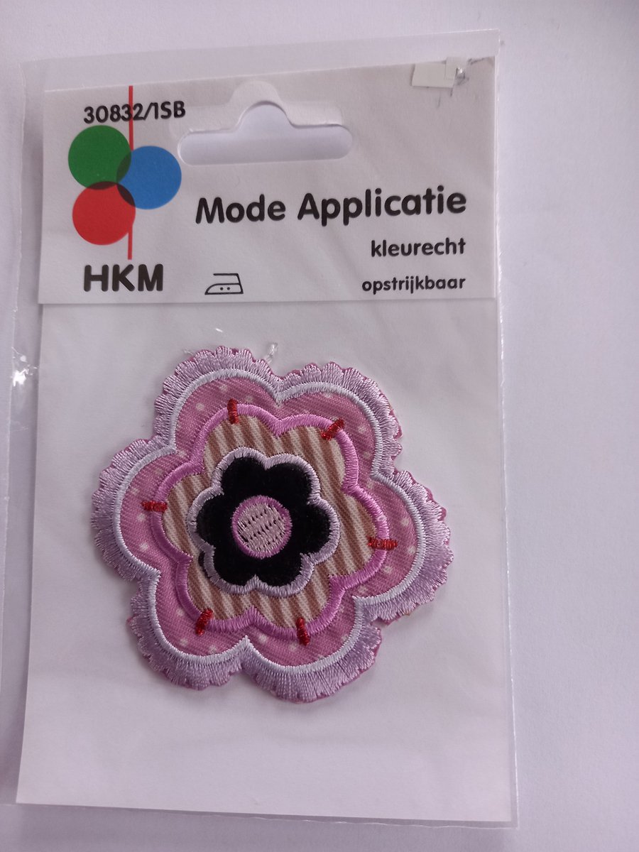 Applicatie bloem roze