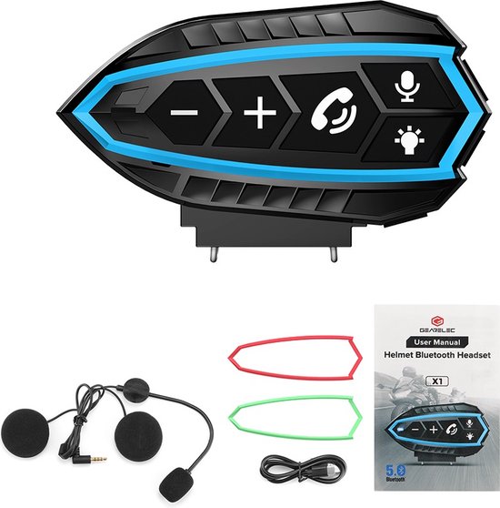 TechU™ Système de communication mains libres Bluetooth pour moto – Casque  de moto –... | bol