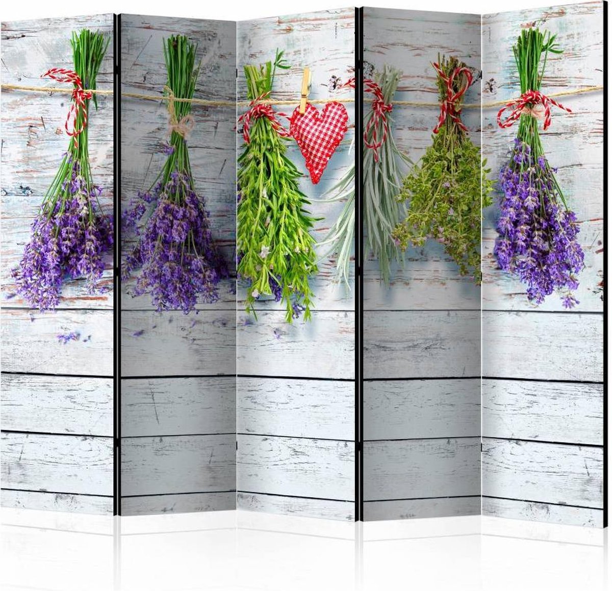 Vouwscherm / Kamerscherm - Lente inspiraties 225x172cm, gemonteerd geleverd, dubbelzijdig geprint