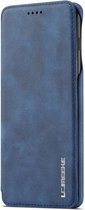 Samsung Galaxy S10 Retro Portemonnee Flip Bookcase Hoesje Blauw