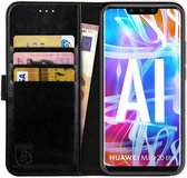 Rosso Element Book Case Wallet Hoesje Geschikt voor Huawei Mate 20 Lite | Portemonnee | 3 Pasjes | Magneetsluiting | Stand Functie | Zwart