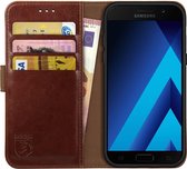 Rosso Element Book Case Wallet Hoesje Geschikt voor Samsung Galaxy A5 (2017) | Portemonnee | 3 Pasjes | Magneetsluiting | Stand Functie | Bruin