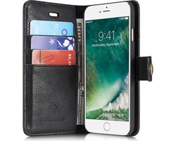 Portemonnee Hoesje Echt Leer Zwart Geschikt voor Apple iPhone SE (2020/2022)/7/8