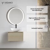 Viidako – Signature Design Badkamermeubel 60 cm – Cornsilk - Top kwaliteit & perfect passend in uw Japandi badkamer! – Inclusief topblad