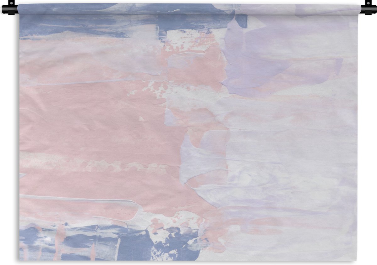 Wandkleed - Wanddoek - Pastel - Design - Verf - 90x67.5 cm - Wandtapijt