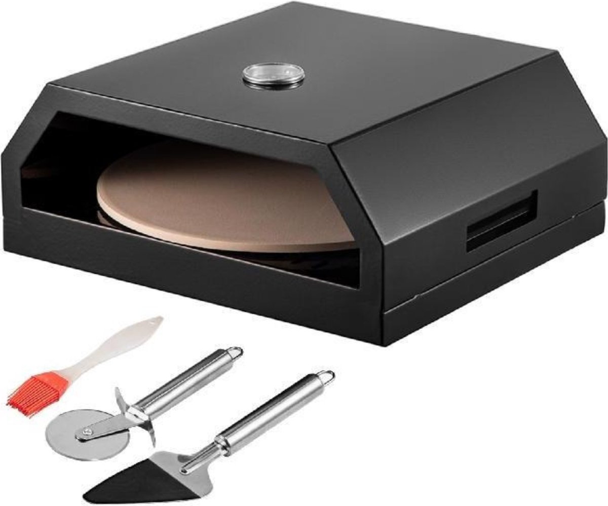 Bolture Pizza Oven Buiten - Houtgestookte Pizza Oven Tot 230ºC - Pizzasteen - RVS - Inclusief Pizzaspatel