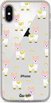 Casetastic Apple iPhone X / iPhone XS Hoesje - Softcover Hoesje met Design - Rainbow Llama Print