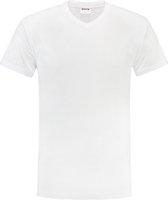 Tricorp T-shirt V-hals - Casual - 101007 - Wit - maat XXXL