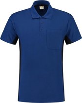 Tricorp poloshirt bi-color - 202002 - koningsblauw-navy - maat 3XL